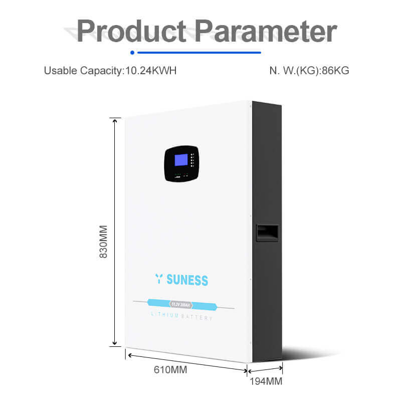 melhor bateria solar de lítio 48V 200ah bateria reserva de armazenamento de energia para casa