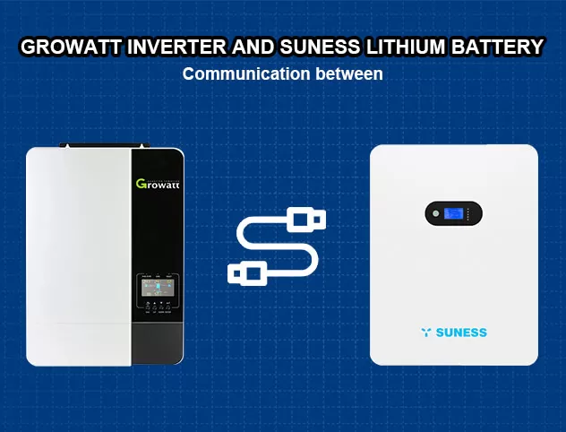 Bateria de lítio comunicada com inversor Growatt