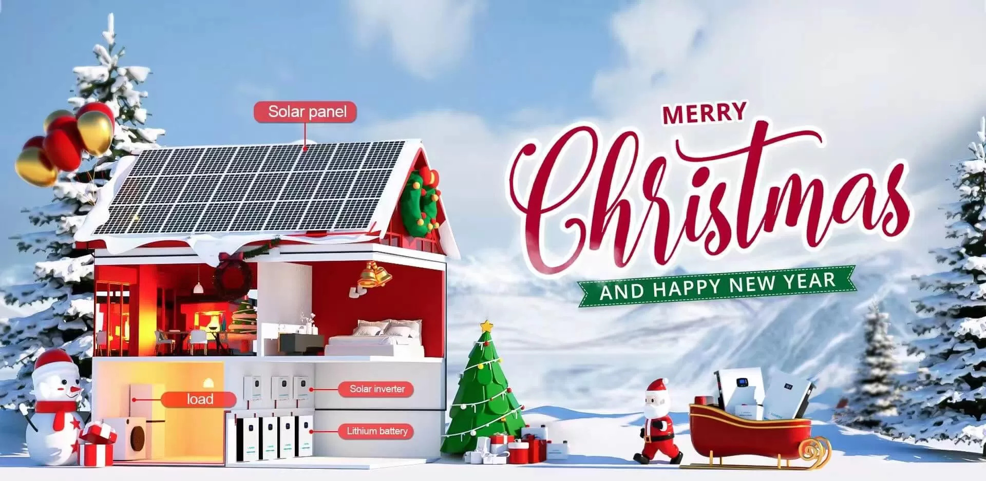 Harmonia Solar para o Natal e Ano Novo Felicidades