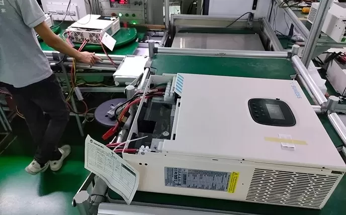 Bateria solar com carga