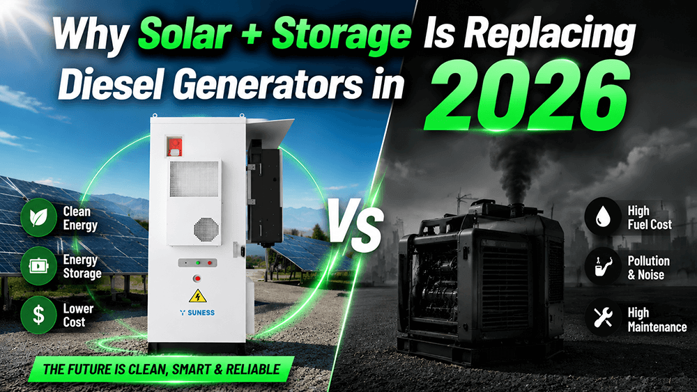 Por que a Solar + Storage est&aacute; substituindo os geradores a diesel em 2026