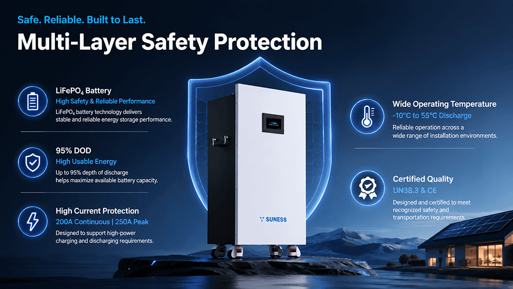 EC-Mini 18.02 18kWh Bateria LiFePO₄ | Armazenamento de Energia Residencial 51,2V | SUNESS